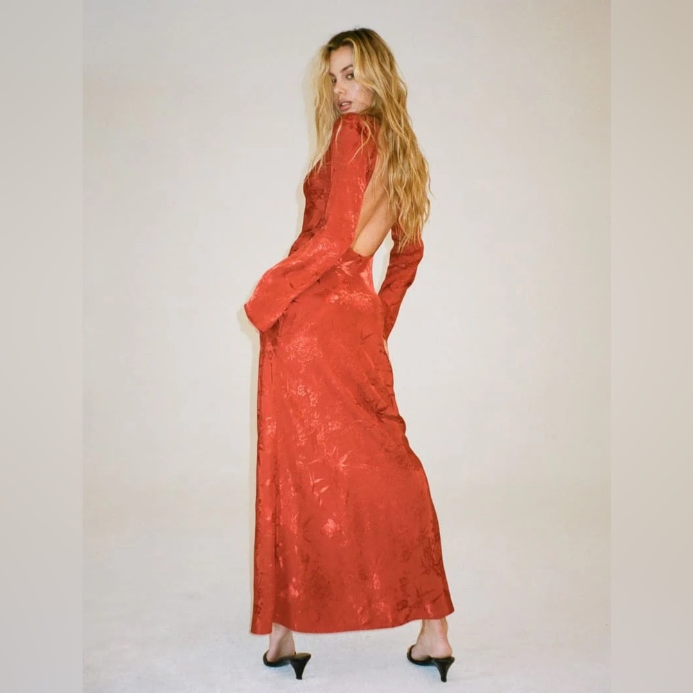 Red long sleeve maxi dress (Rumored)